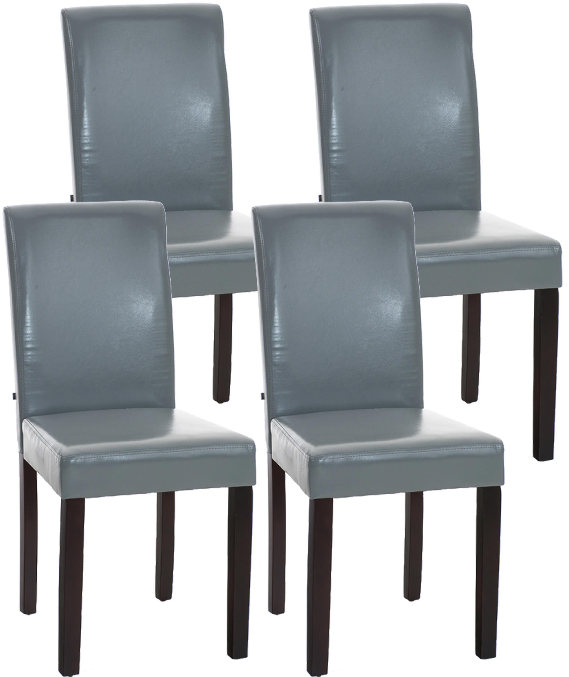 4er Set Esszimmerstuhl Ina dunkelbraun