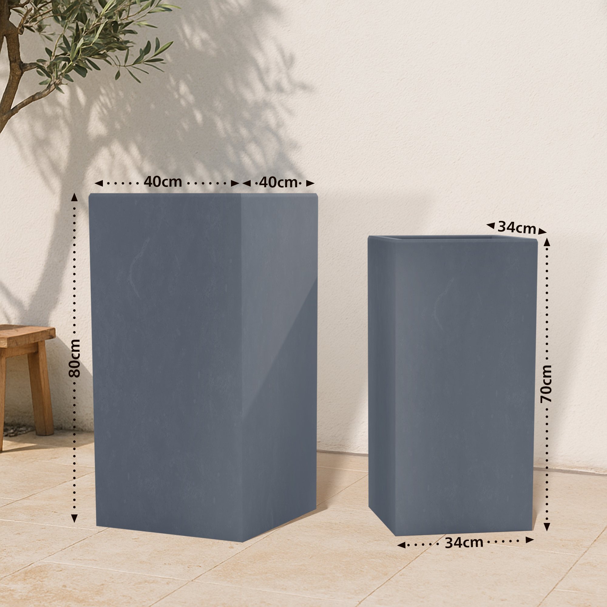 CLP Trading GmbH 2er Set Pflanzkübel 3 – Ansicht 2