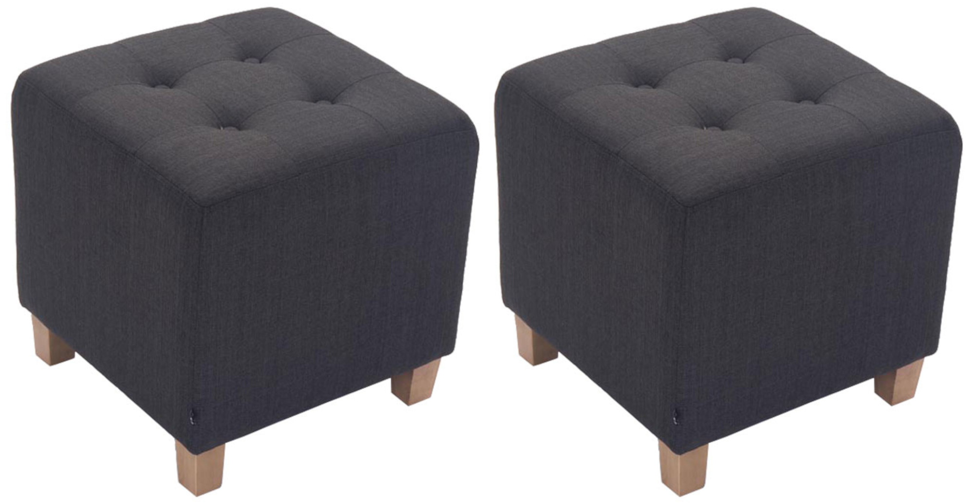 2er Set Sitzhocker Pharao, antik-hell