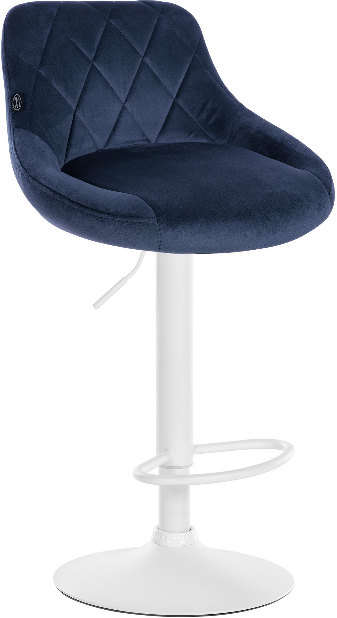 2er Set Barhocker Lazio Samt weiß