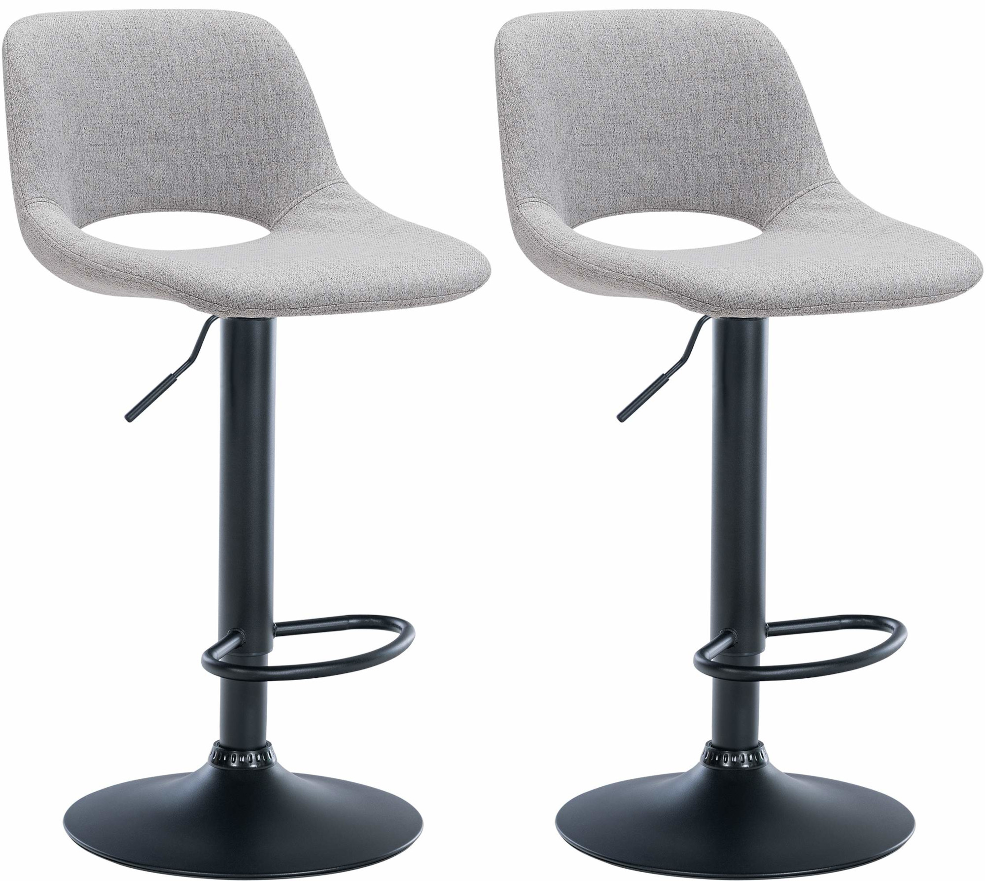 2er Set Barhocker Camden Stoff schwarz