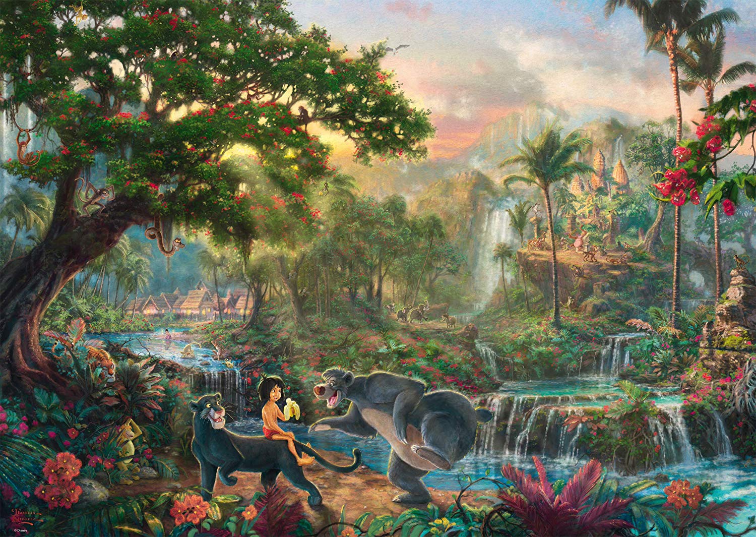 Schmidt Spiele GmbH Puzzles Disney, Dschungelbuch - 1000 Teile Puzzle (Thomas Kinkade)