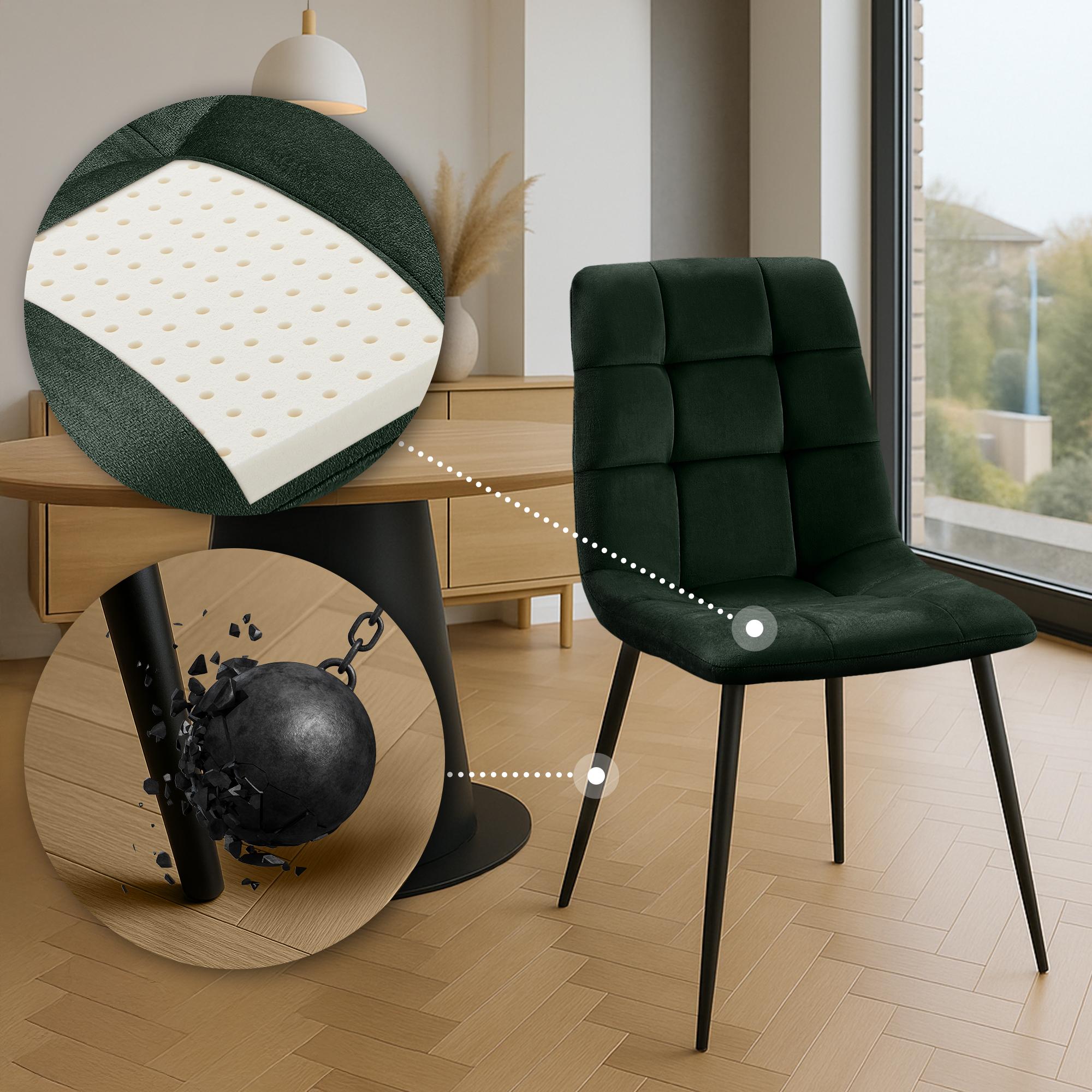 4er Set Esszimmerstuhl Tilde Samt
