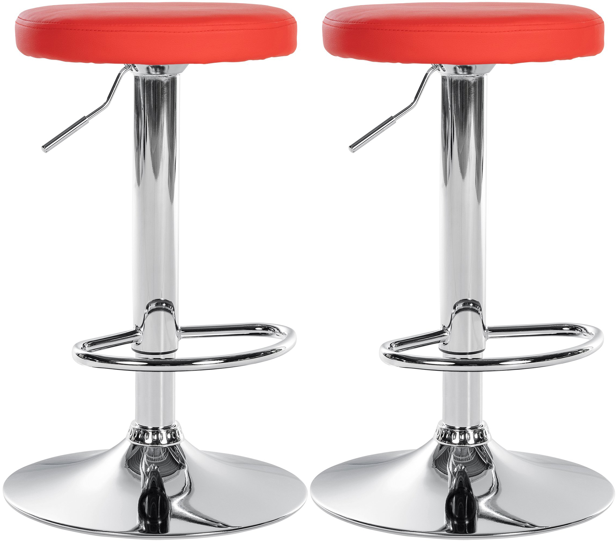 2er Set Barhocker Ponte Kunstleder chrom