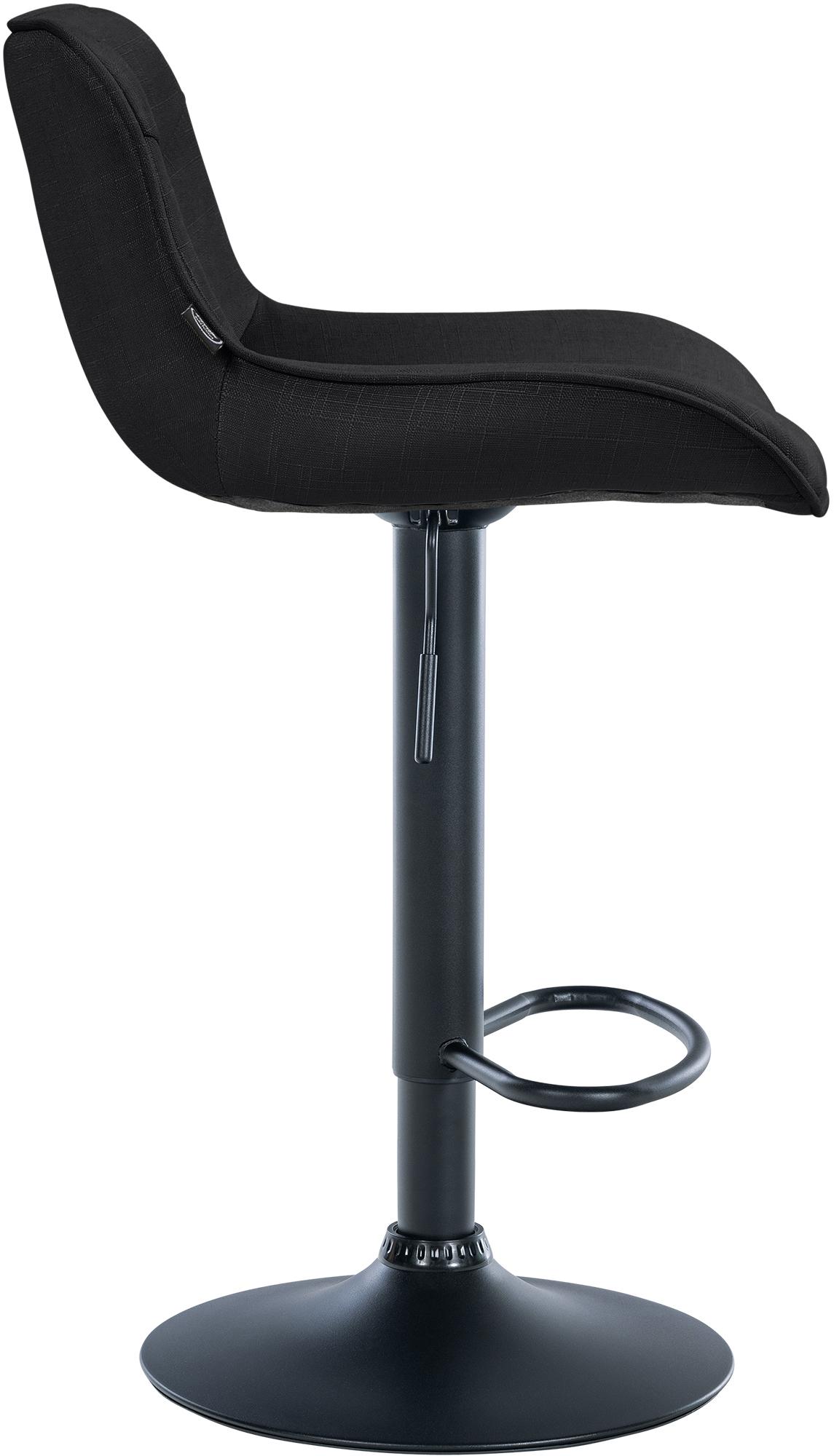 Barhocker Vonore Stoff schwarz
