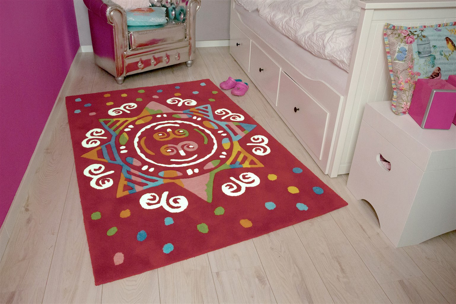 Teppich Spirit Glowy 3145 Rot Mandala 110cm x 160cm