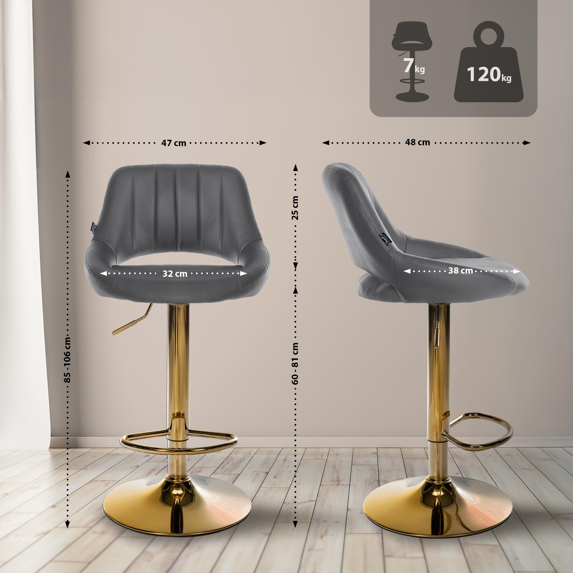 Barhocker Milet Kunstleder gold