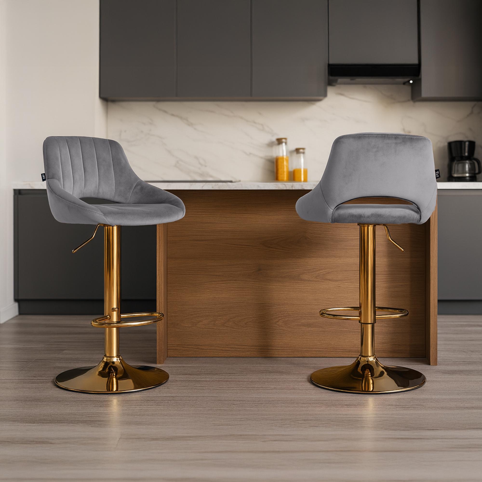 2er Set Barhocker Milet Samt G