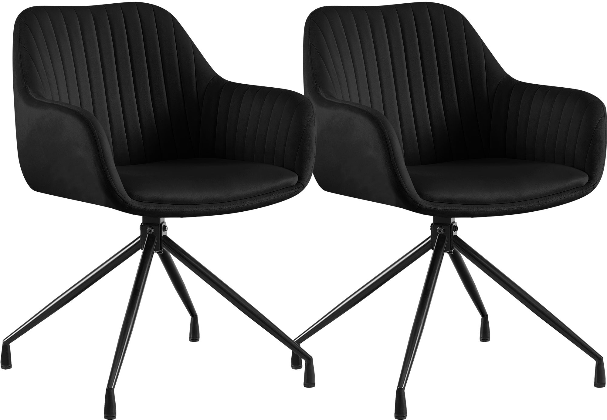 2er Set Esszimmerstuhl Welby Samt