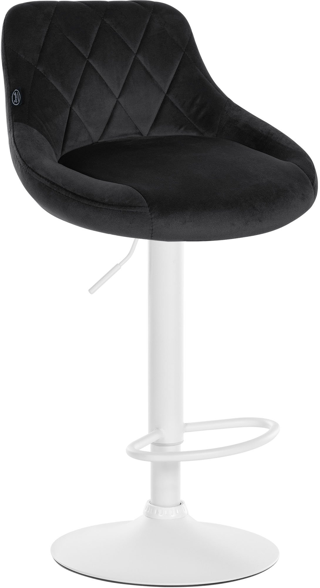 2er Set Barhocker Lazio Samt weiß