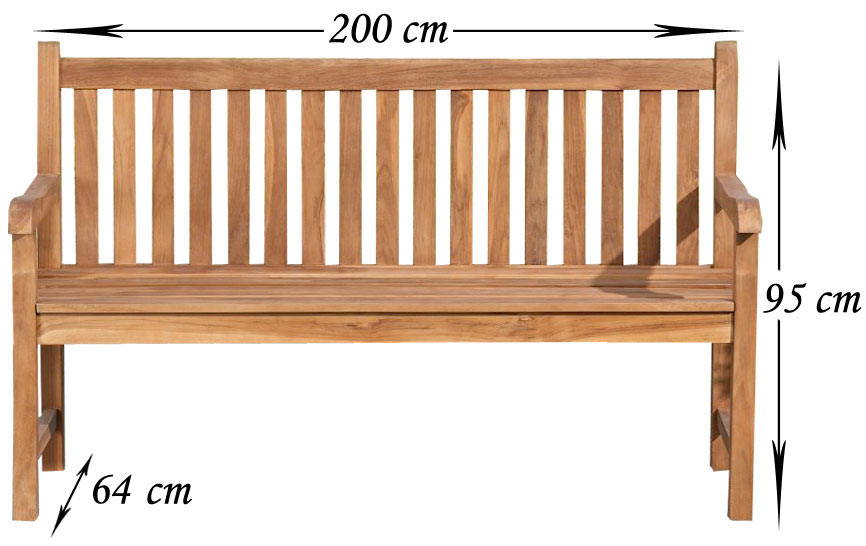 Teakbank Calypso V2 200 cm