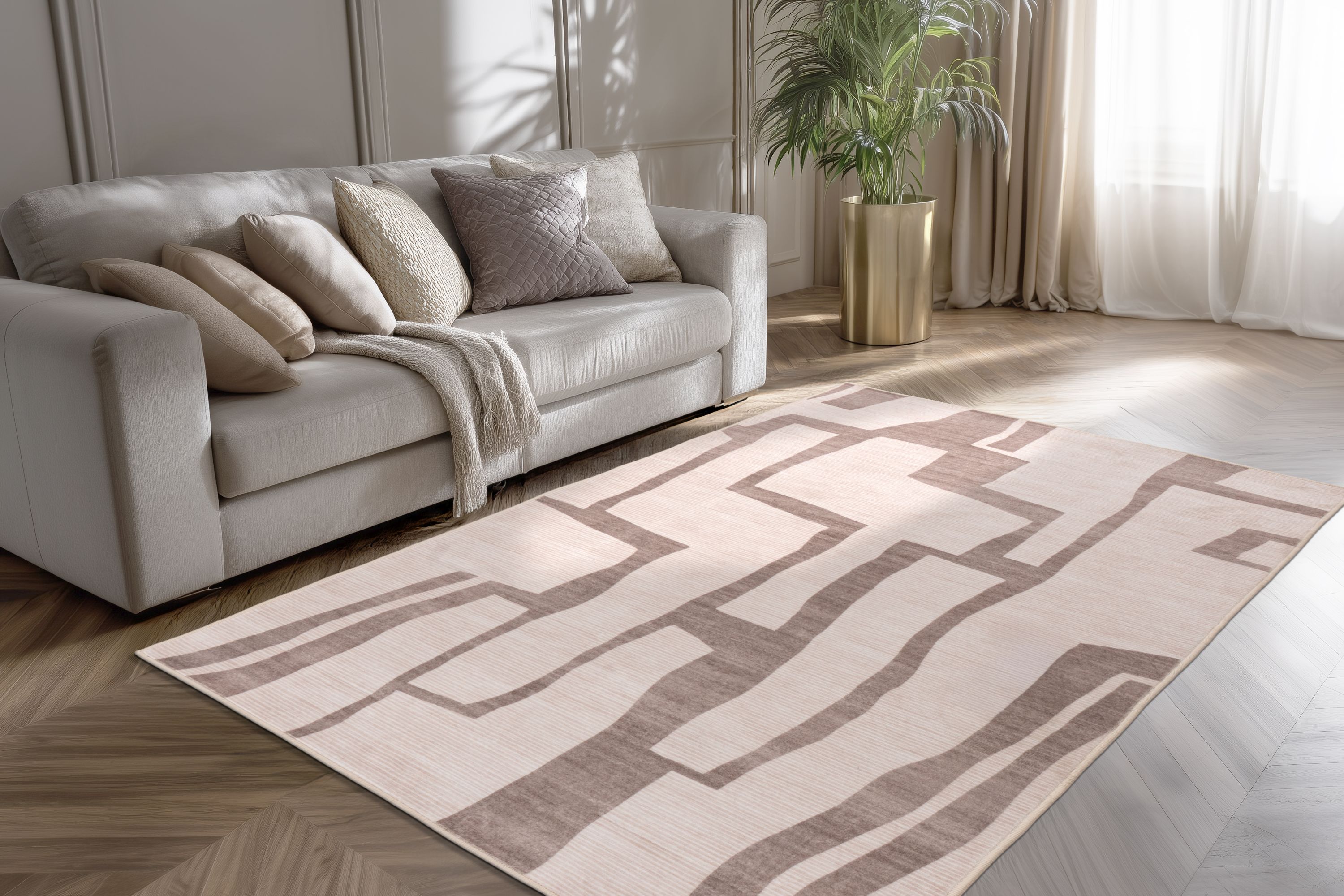 Teppich Bluster 325 Taupe 120 x 170 cm