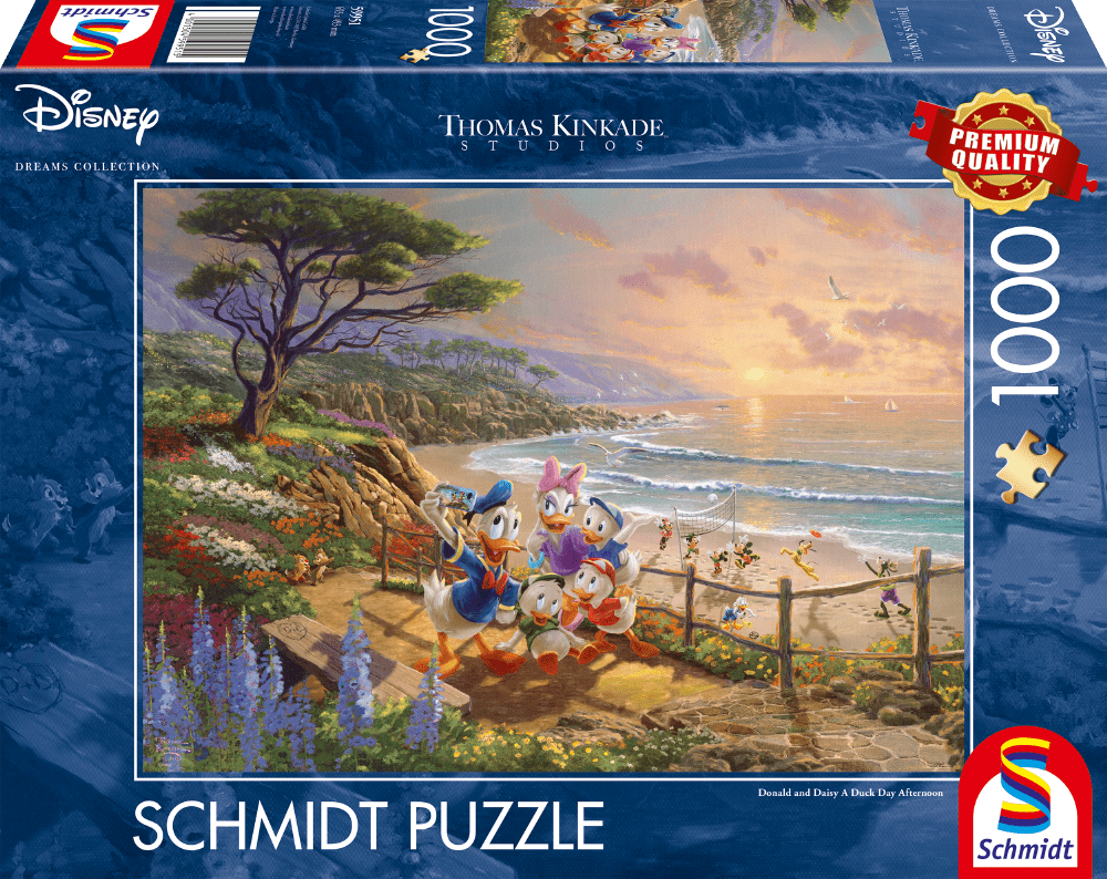 Schmidt Spiele GmbH Puzzles Disney, Donald & Daisy, A Duck Day Afternoon - 1000 Teile Puzzle (Thomas Kinkade)