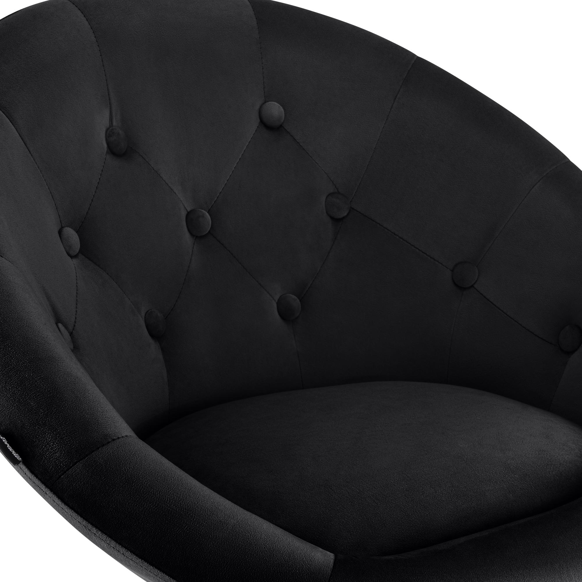 Barhocker London Samt schwarz