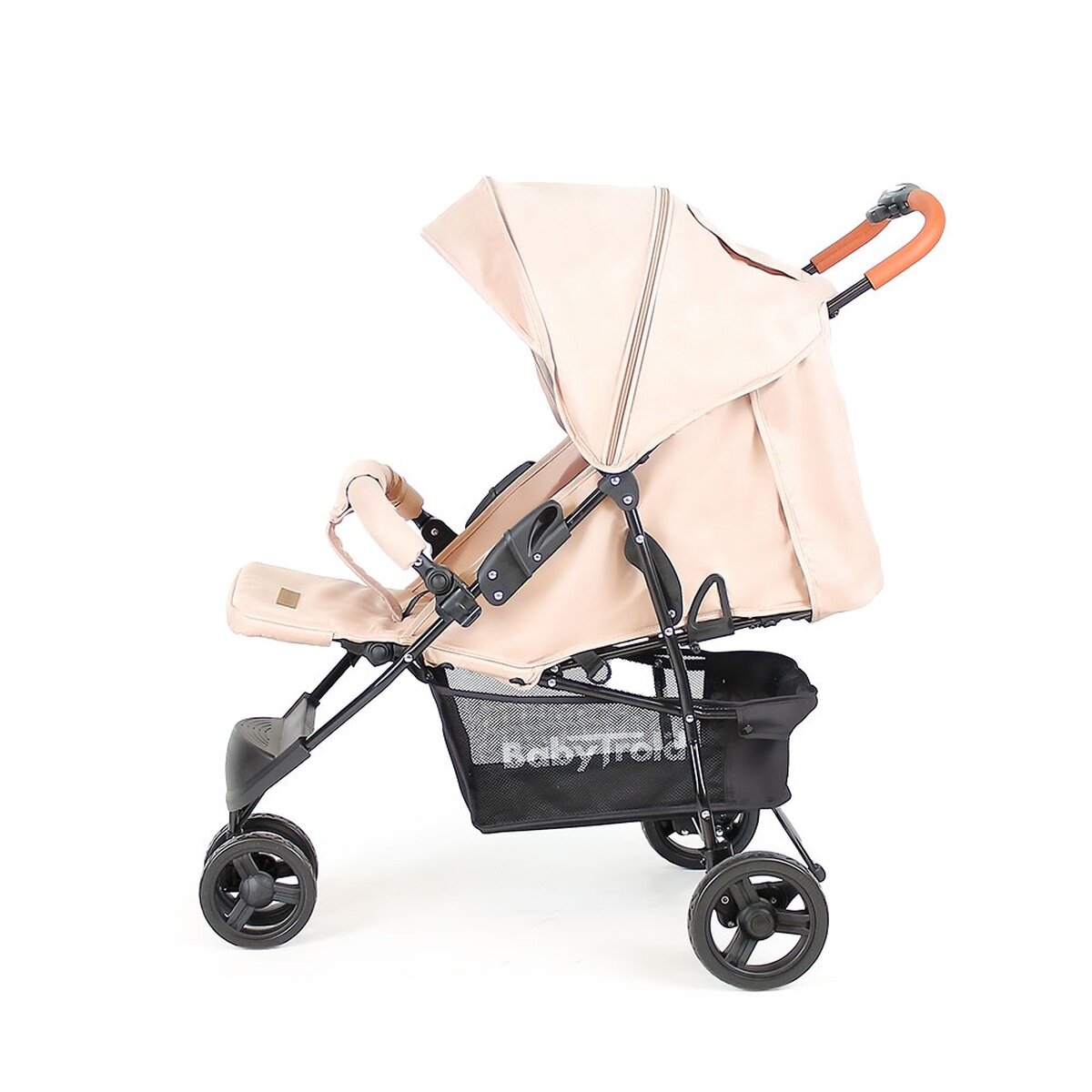 BabyTrold Easy Go Buggy Sandfarben verstellbar, bis 22 kg, mit Netz & Korb