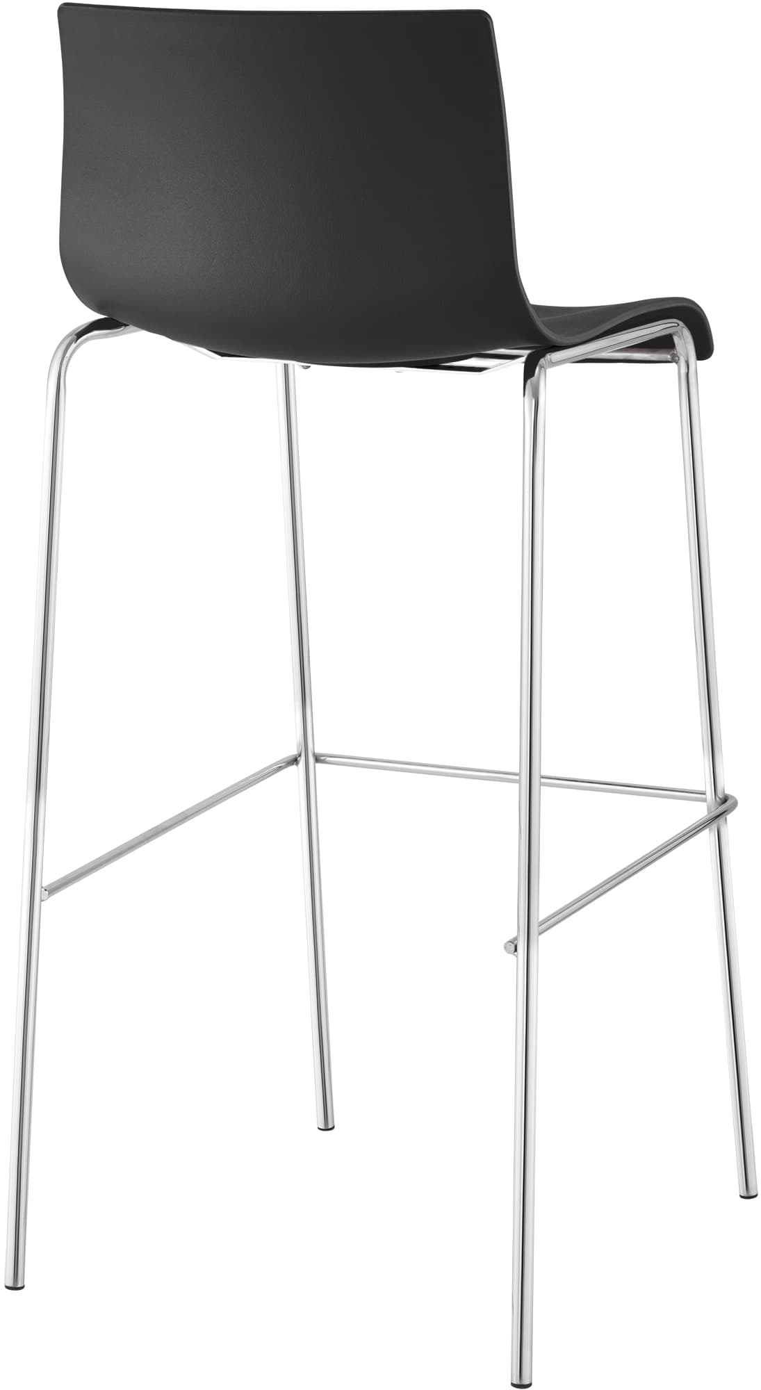 Barhocker Hoover Chrom 4-Fuß Gestell