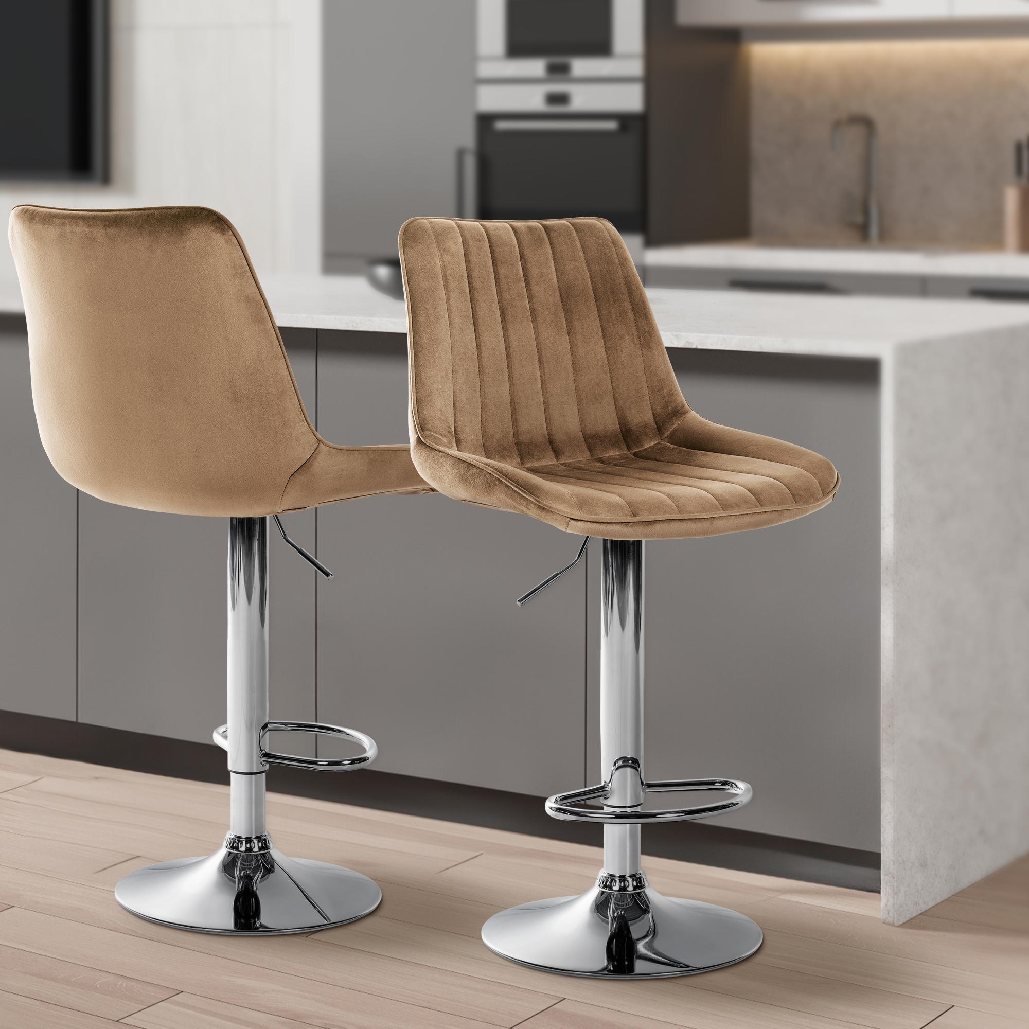 Barhocker Toni Samt chrom