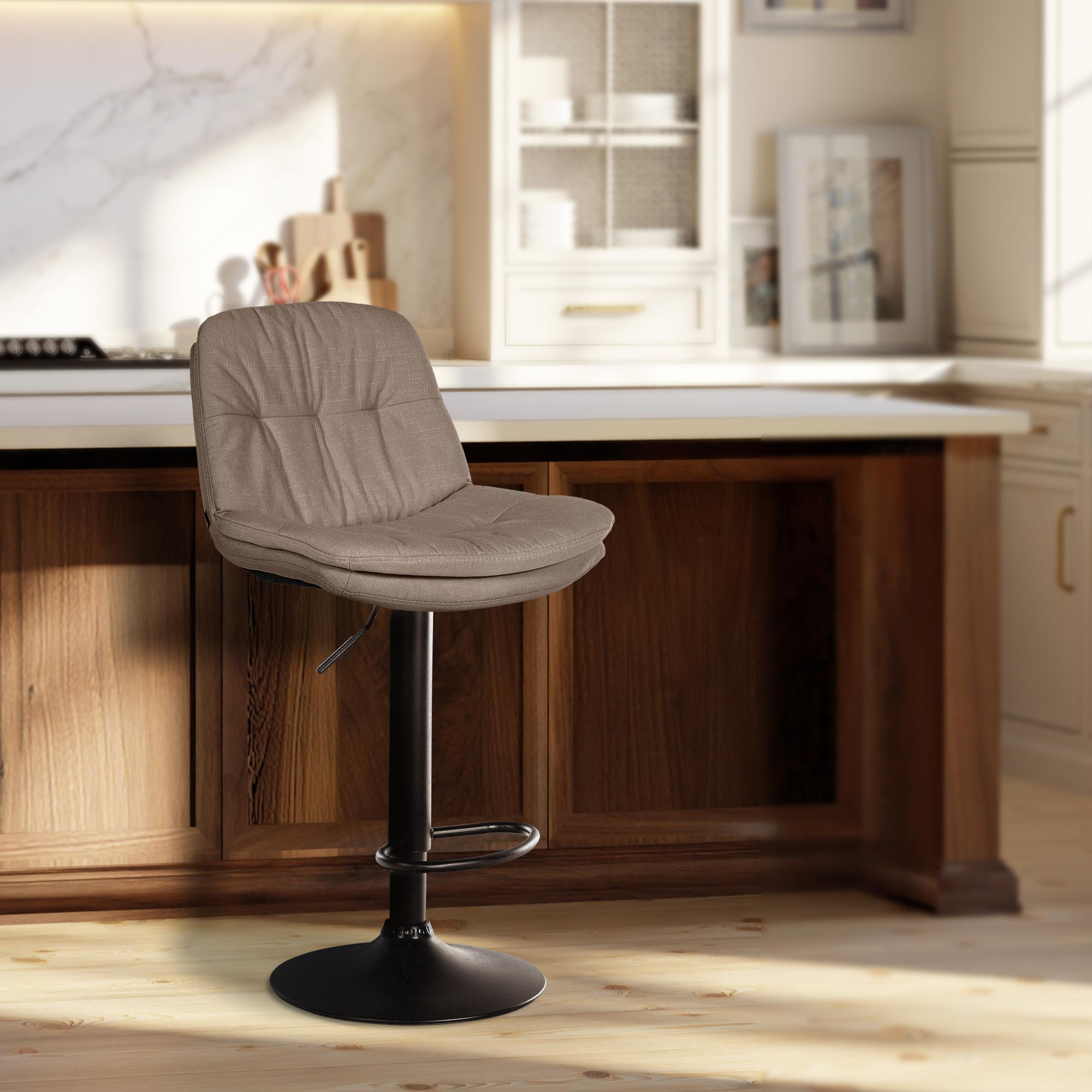 Barhocker Laurel Stoff schwarz