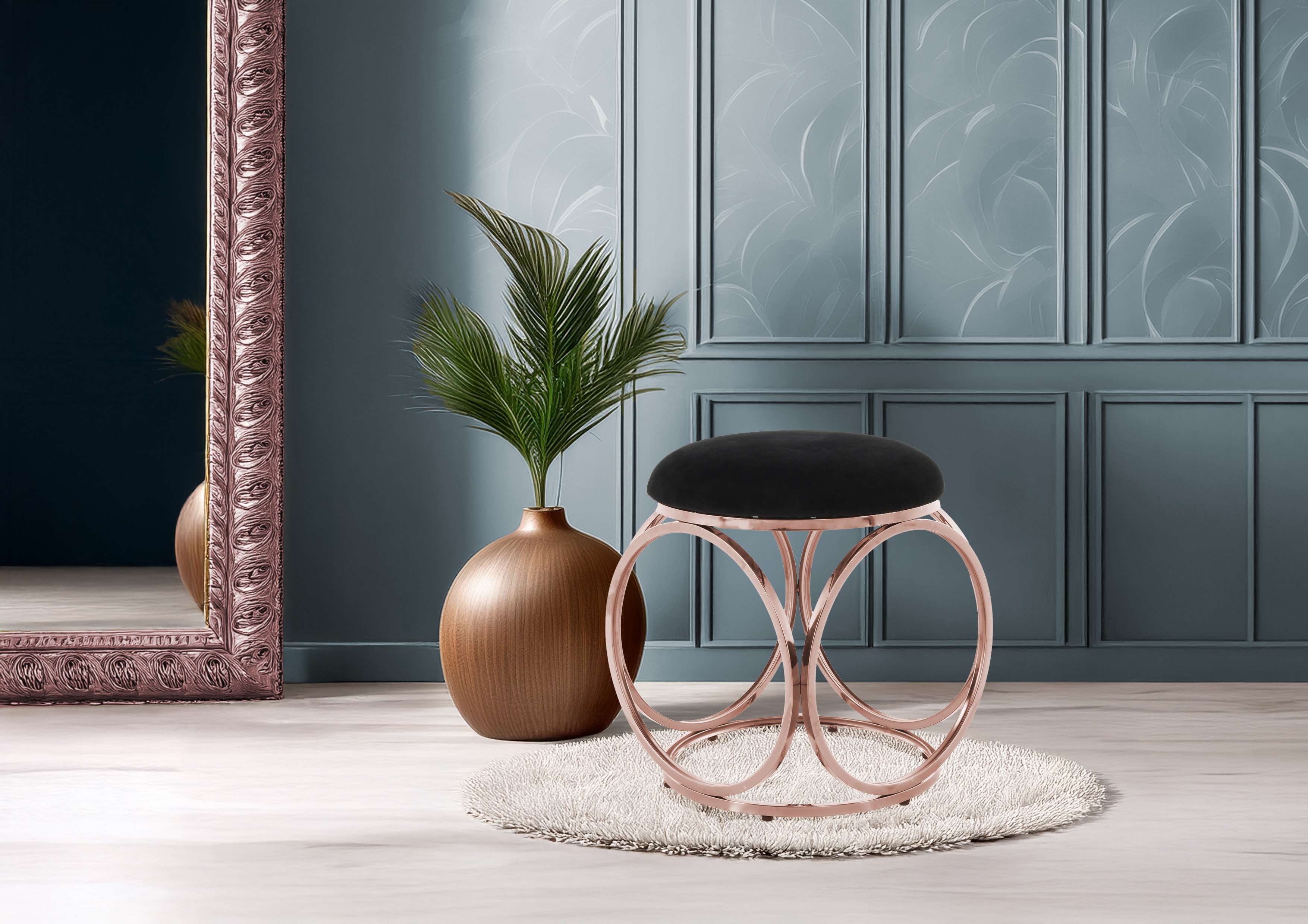 Hocker Hocker Whitney 325 Schwarz / Roségold