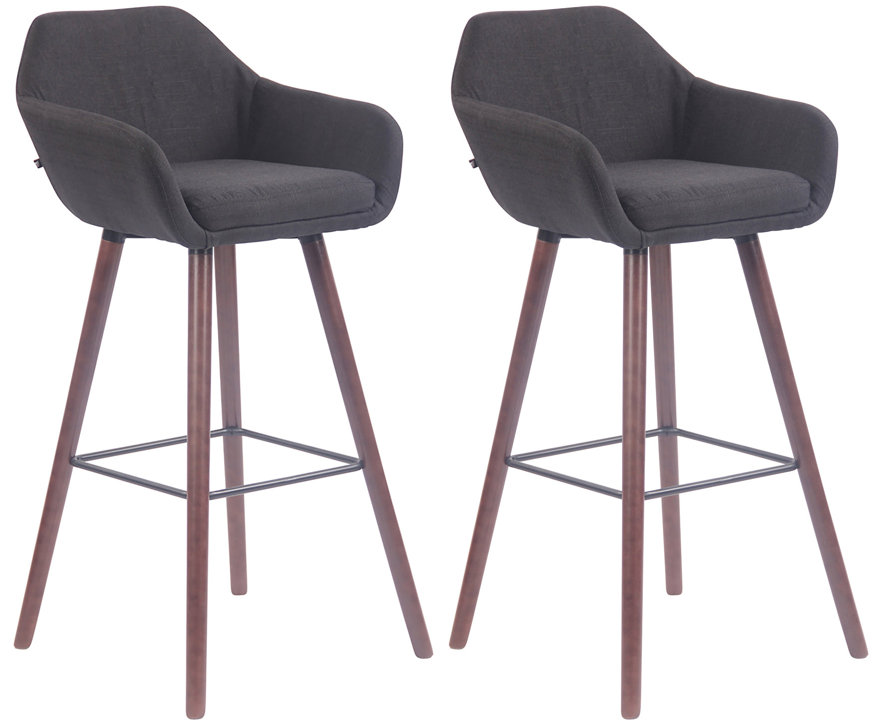 2er Set Barhocker Adelaide walnuss