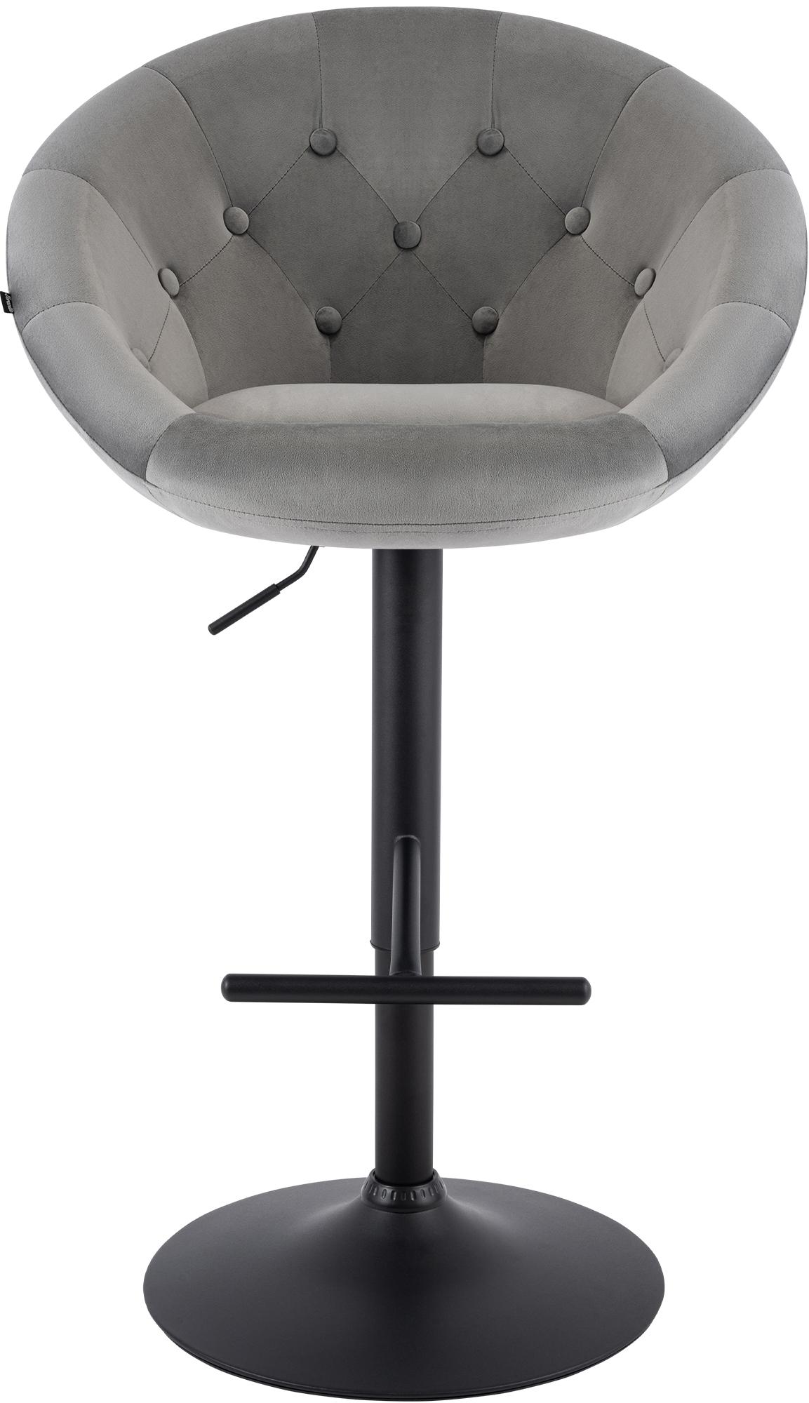 Barhocker London Samt schwarz