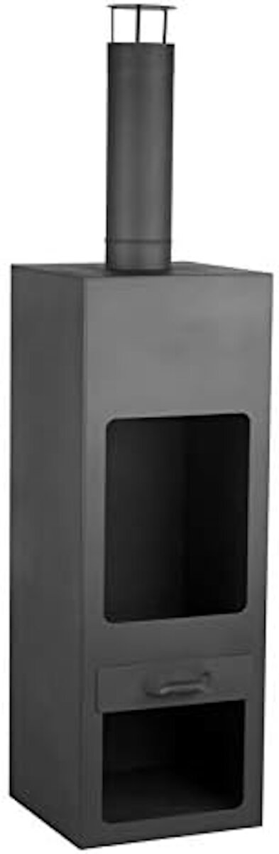 Markone Gartenkamin 204-1 (Unlackiert): 40 x 40 x 185 cm