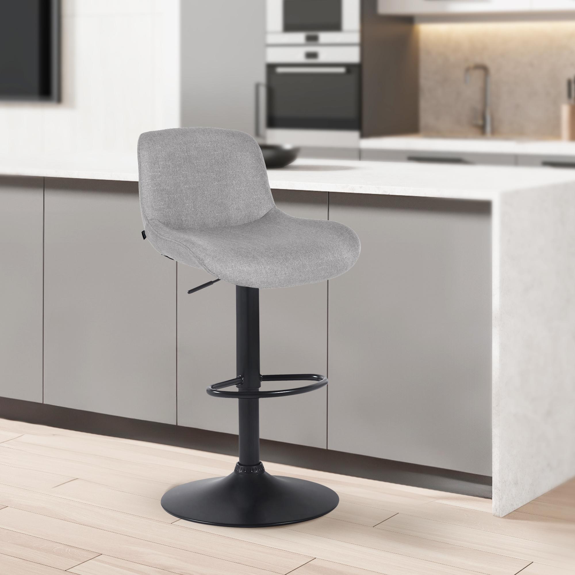 Barhocker Solon Schwarz Stoff