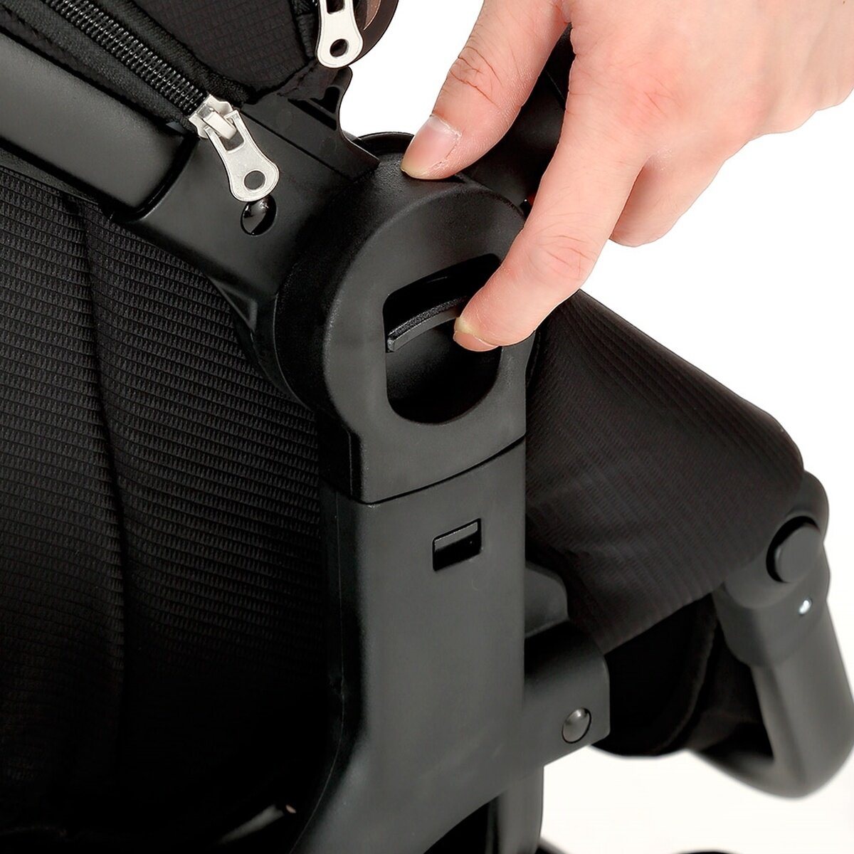 BabyTrold Nuuk Black Geschwisterwagen für zwei Kinder, flexibel, kompakt, Premium-Design