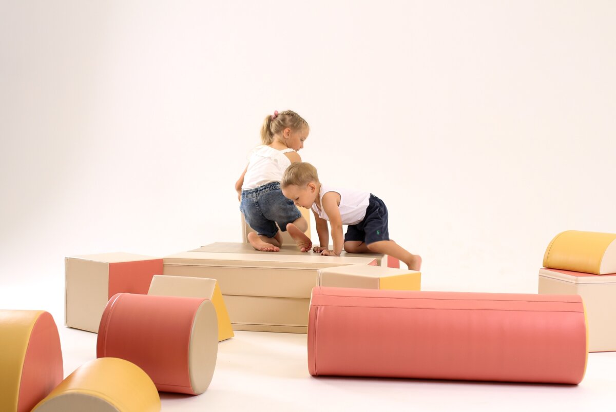 IGLU Softplay PEPI RER SIA IGLU SET 19X Fortress - Beige/Pastell-Pink/Grau/Honigfarben - Schaumstoffbaustein-Set Festung/Burg für Kinder – Ansicht 12