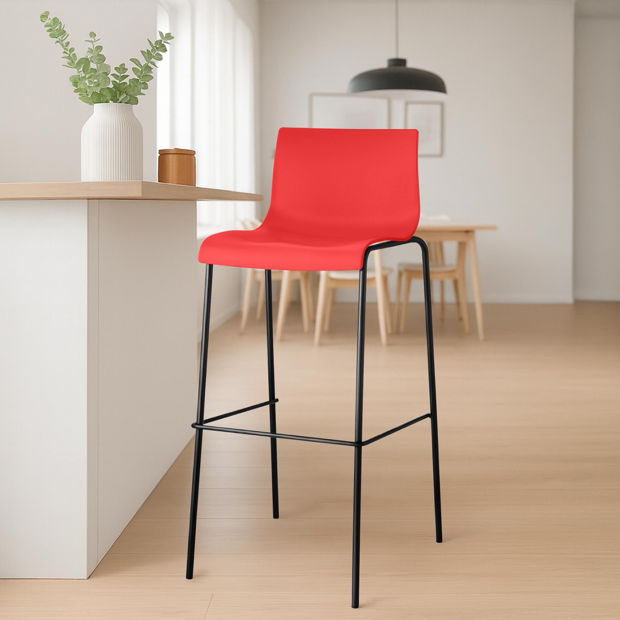 Barhocker Hoover 4-Fuß Gestell schwarz