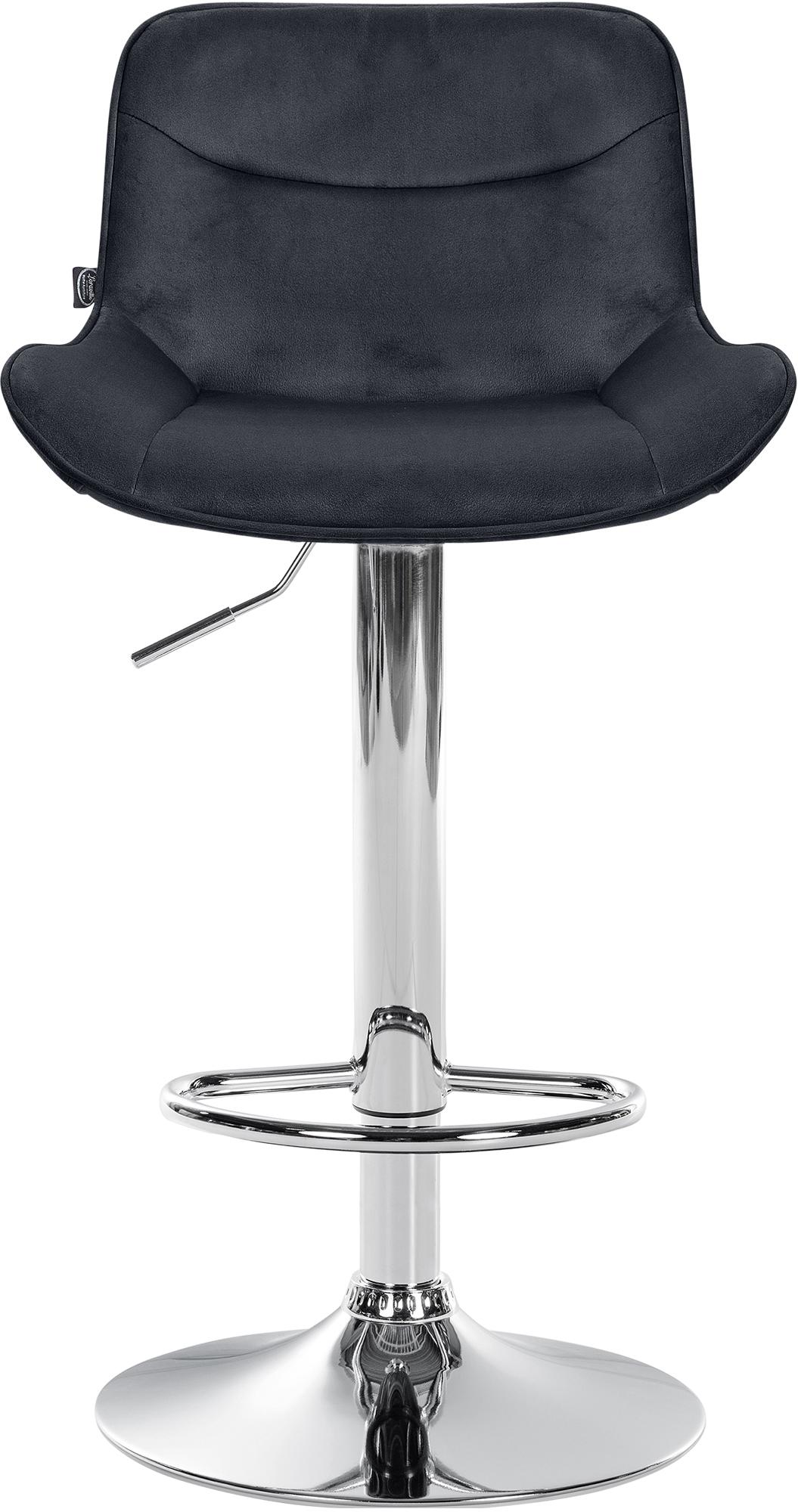 Barhocker Vonore Samt chrom