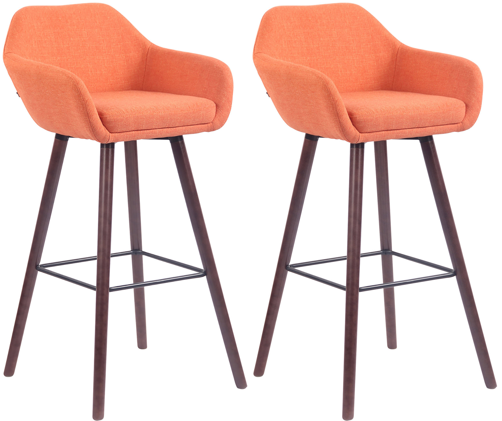 2er Set Barhocker Adelaide walnuss