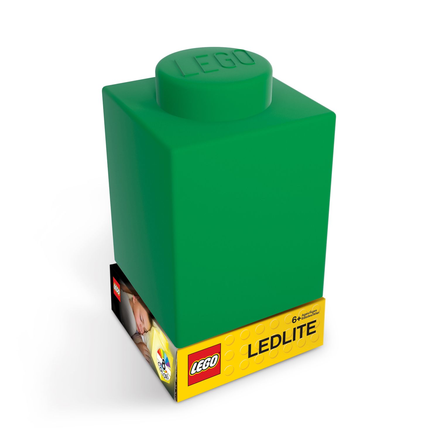 Joy Toy Dekoration LEGO® Classic - Legostein Nachtlicht aus Silikon - Farbe Grün