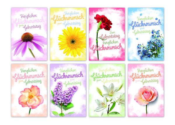 HL-Handelsgesellschaft mbH Grüßkarten Blumen Geburtstagskarte - sortiert