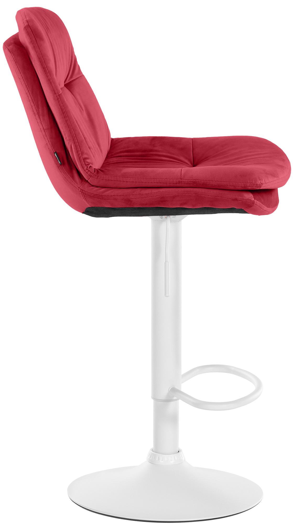 Barhocker Laurel Samt weiß
