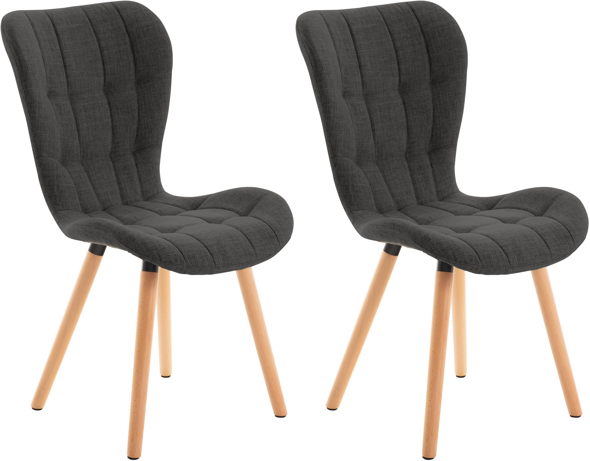 2er Set Stuhl Elda Stoff