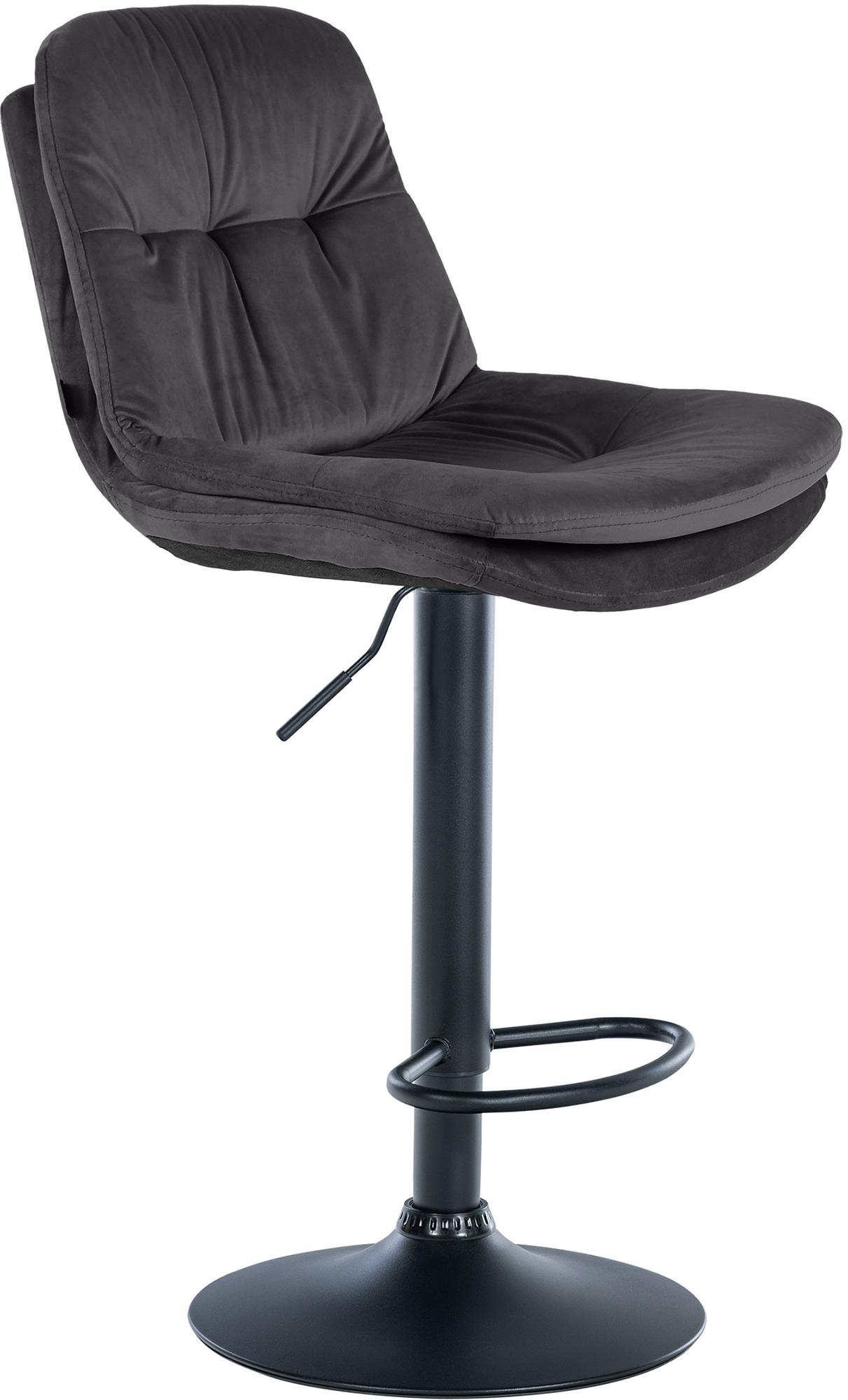 Barhocker Laurel Samt schwarz