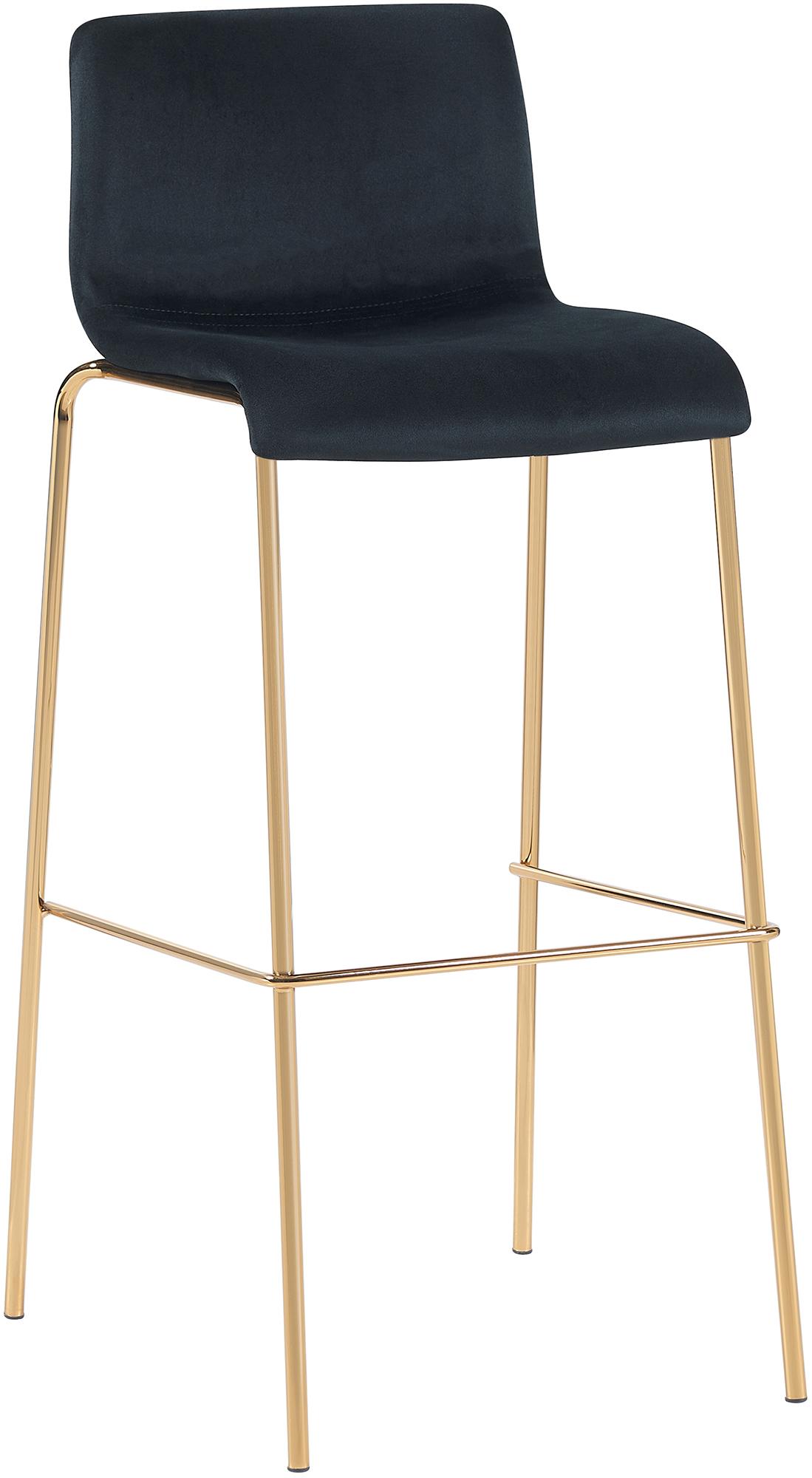 Barhocker Hoover Samt 4-Fuß Gold