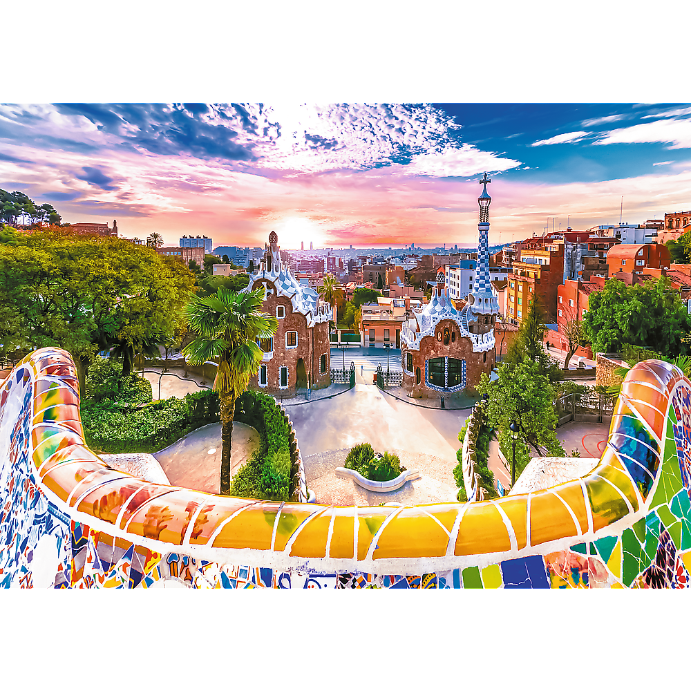 Trefl Puzzles Sonnenuntergang in Barcelona, Spanien - Puzzle 1000 Teile