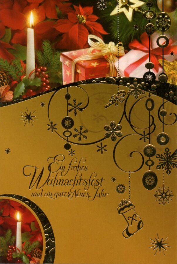 Taunus-Verlag Saisonartikel Weihnachtskarten Kerzen - 100 Stück - 6 Motive