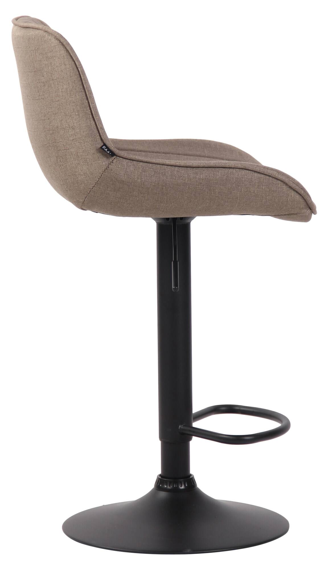 2er Set Barhocker Lentini Stoff schwarz