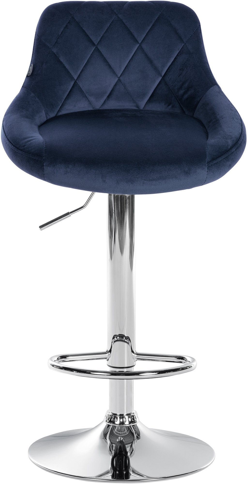 2er Set Barhocker Lazio Samt chrom