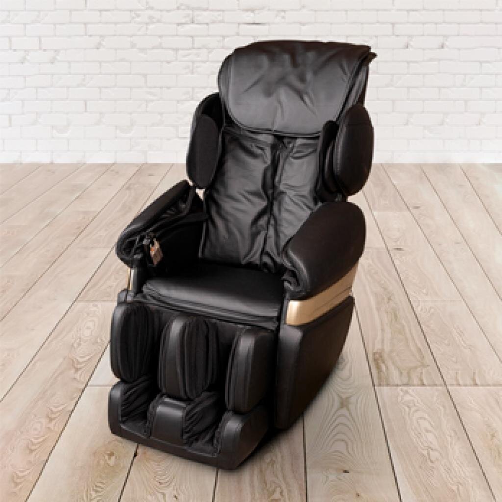 PureHaven Massage-Sessel 118x76x76 cm Rücken- Fuß- und Gesäßmassage hochwertiges PU Leder Schwarz
