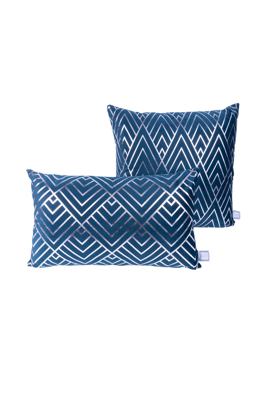 Deko-Kissen Dekokissen Prisma 225 2er-Set Blau / Silber