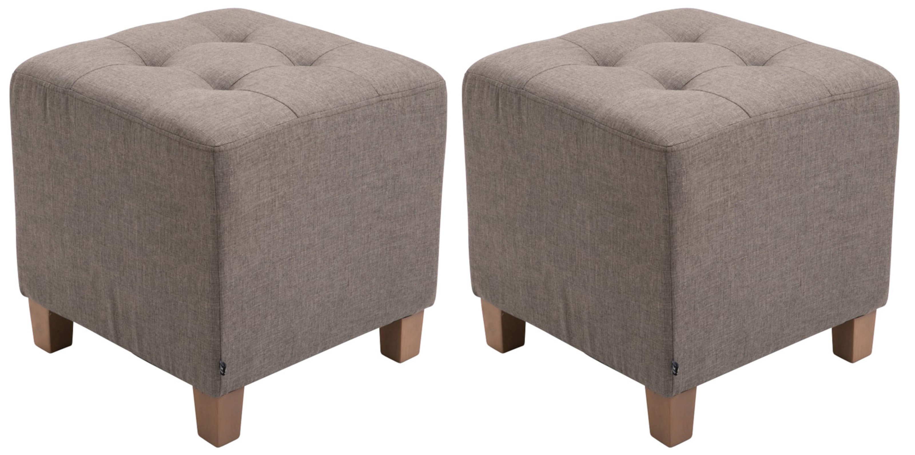 2er Set Sitzhocker Pharao, antik-hell