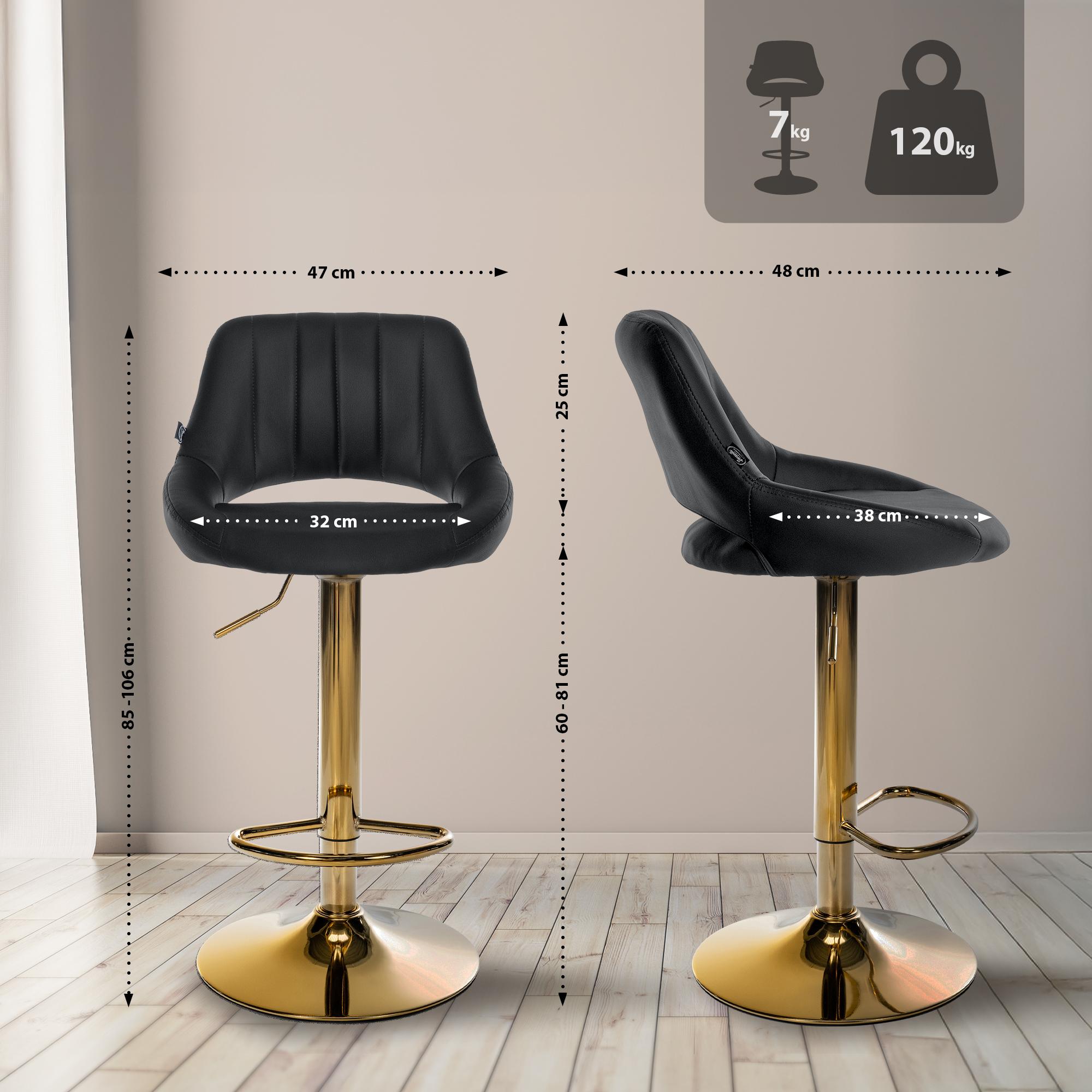 Barhocker Milet Kunstleder gold