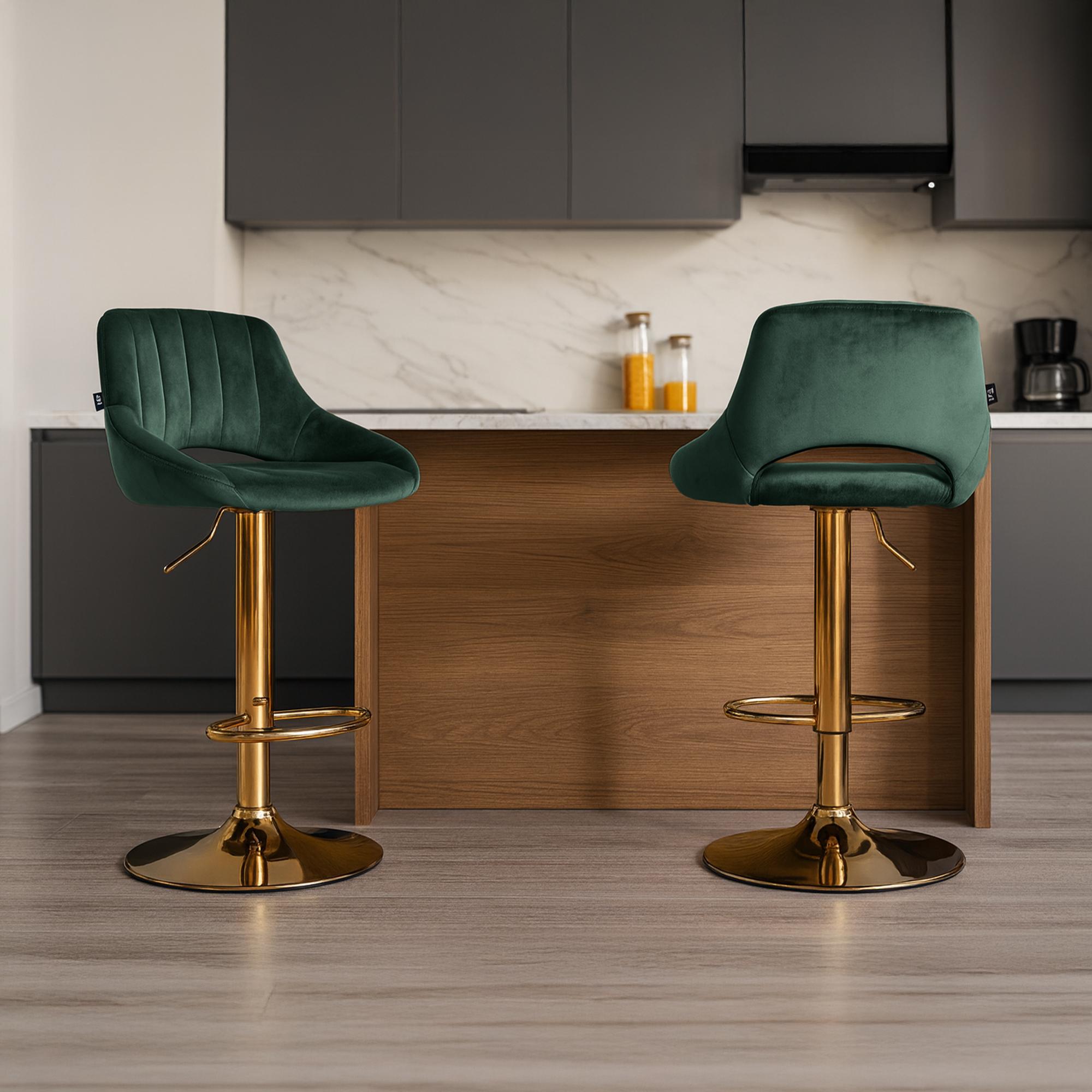 2er Set Barhocker Milet Samt G