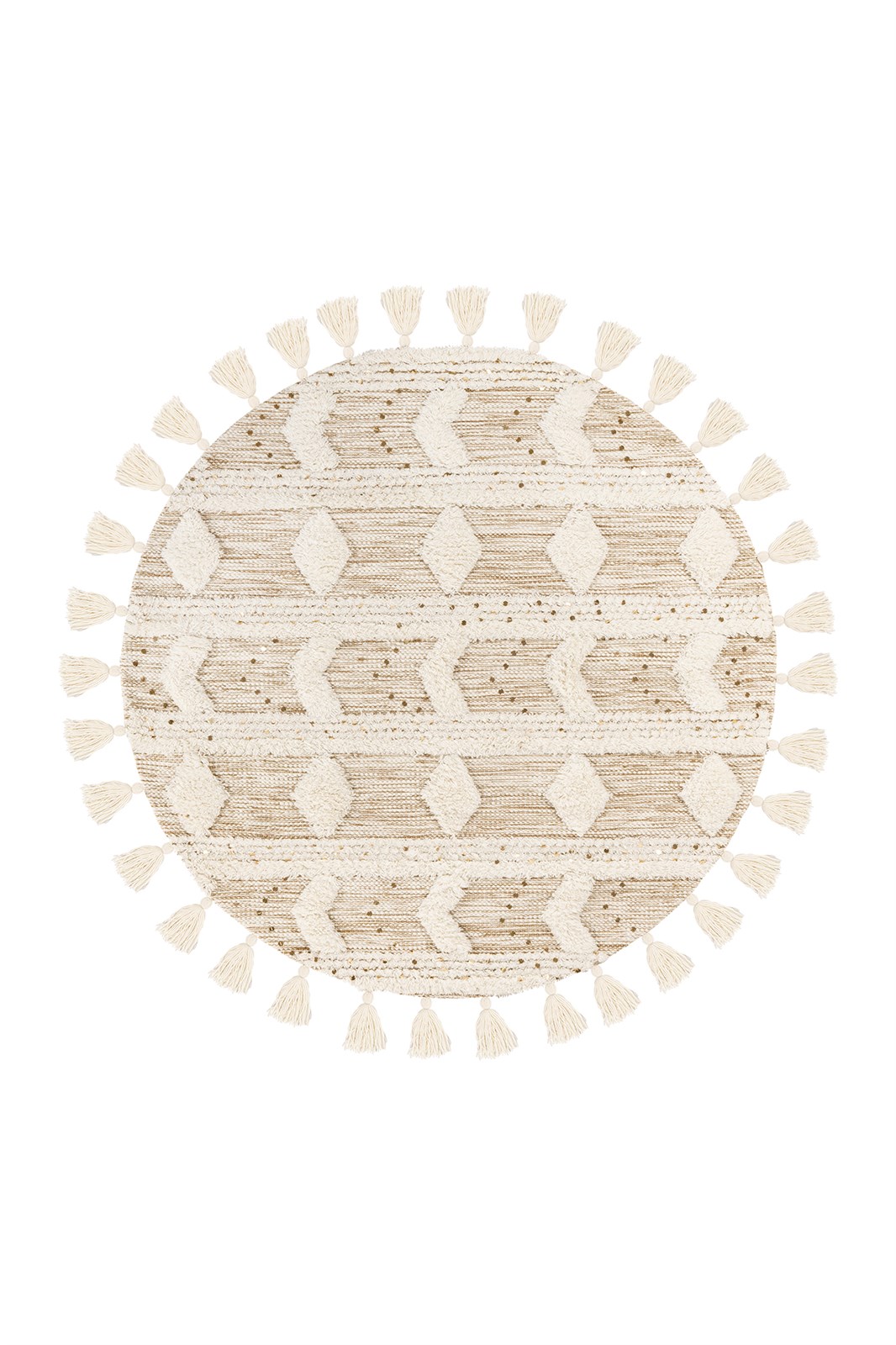 Teppich Bohist 425 Creme / Khaki Ø 160cm