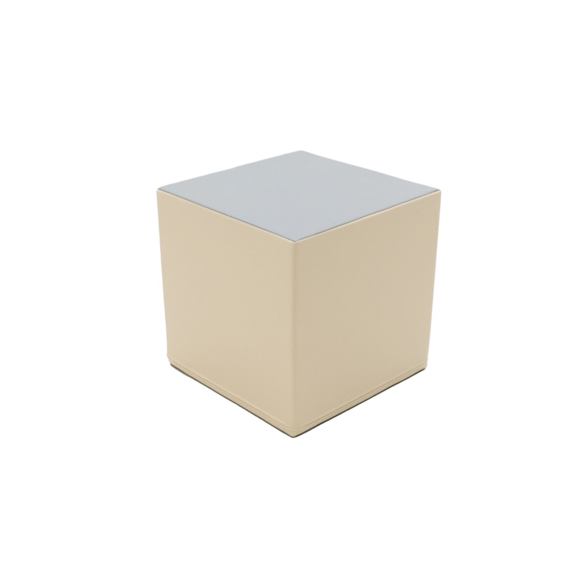 IGLU Mega Cube Block - Beige/Grau – gepolsterter Schaumstoff-Würfel 50×50×50 cm, für Kinder von 1–10 Jahre