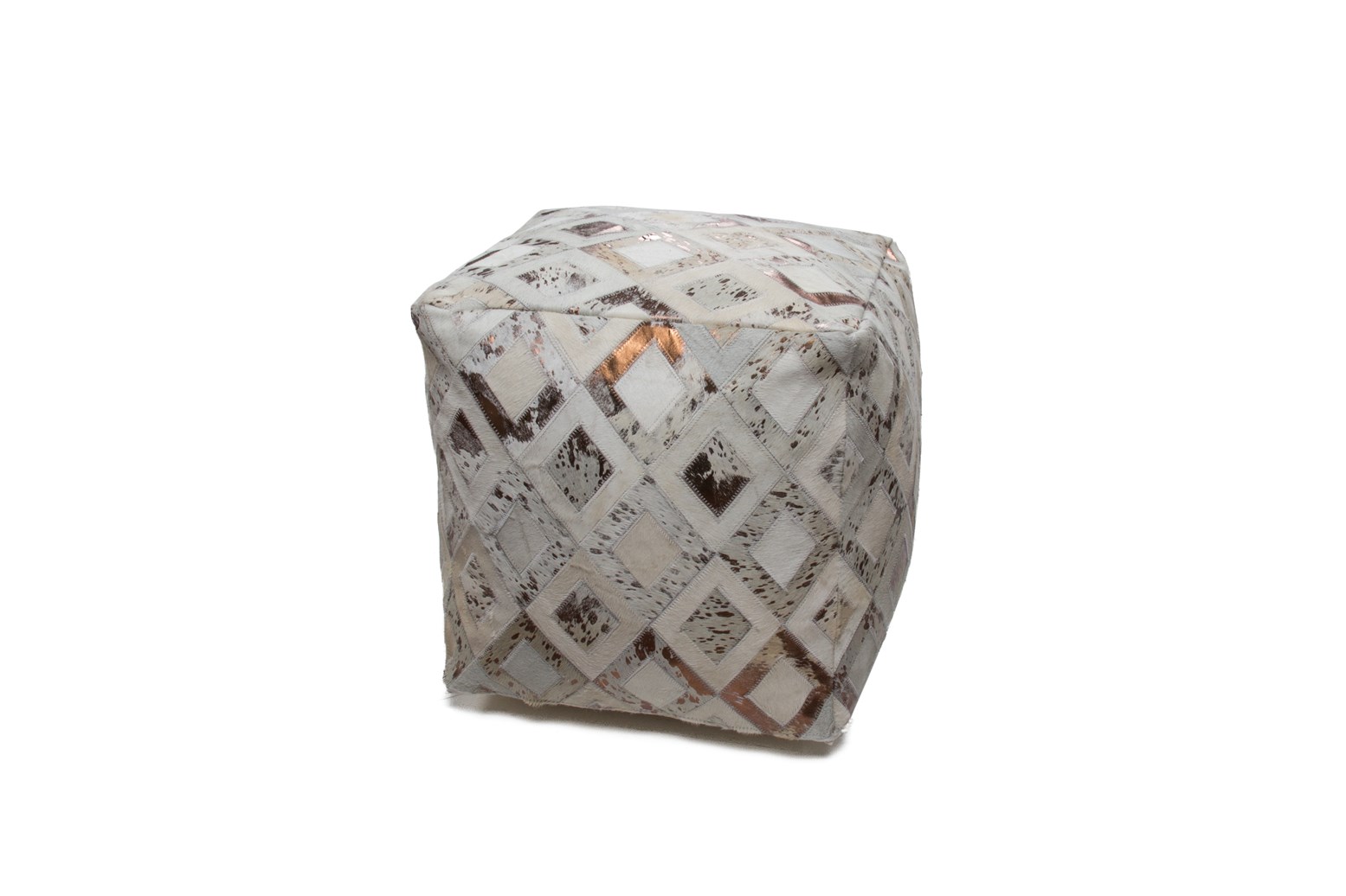 Pouf Spark Pouf 110 Elfenbein / Chrome 45cm x 45cm